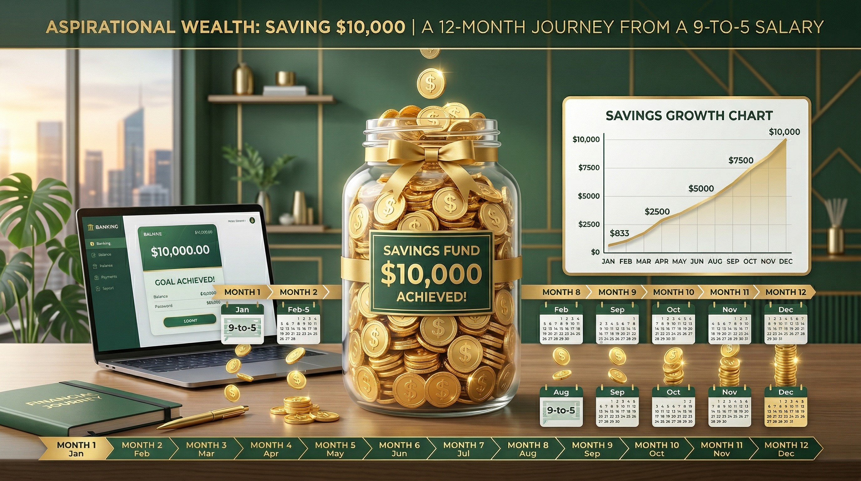 How I Saved $10,000 in 12 Months Working a Regular 9-to-5 (Real Numbers)